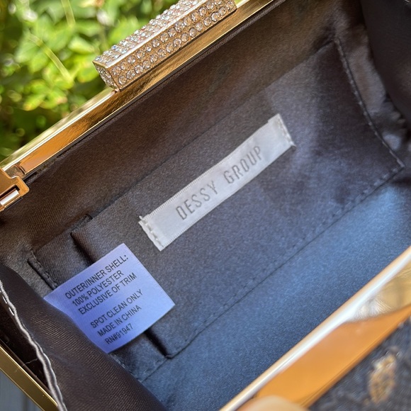 Gray Satin & Lace Clutch - Picture 9 of 17